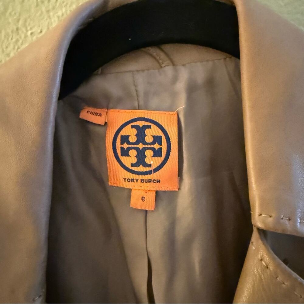 Tory Burch Leather Biker Jacket Size 6 - Picture 2 of 5